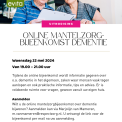 Uitnodiging online mantelzorgbijeenkomst